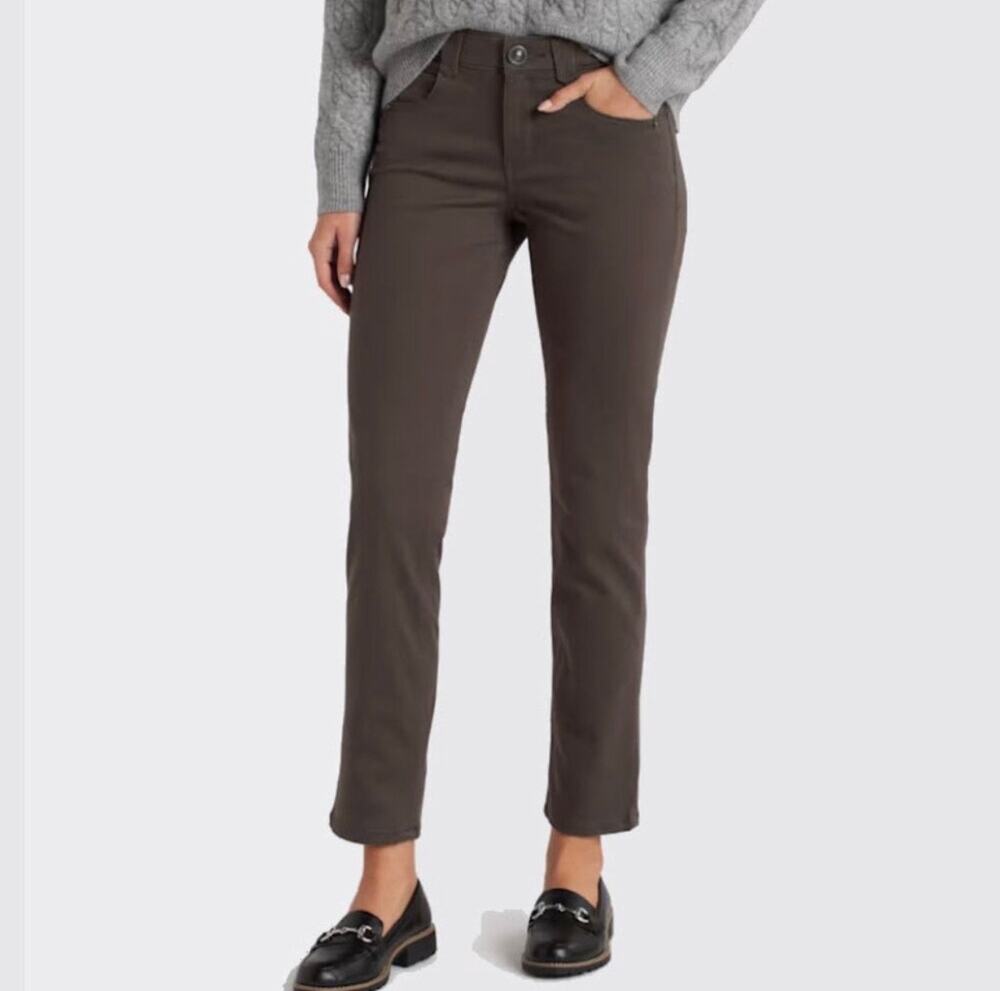 NWT Democracy Absolution Curve Equality Straight Pants Brown SZ 6